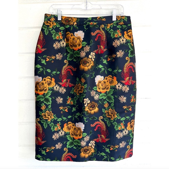 ANTHROPOLOGIE ISLA MAUDE Floral Pencil Skirt - L - Picture 1 of 11